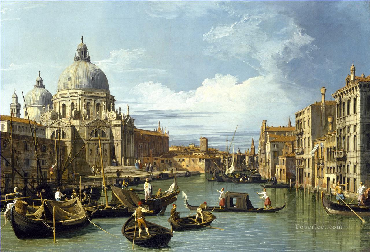 El Gran Canal y la Iglesia del Salute Canaletto Pintura al óleo